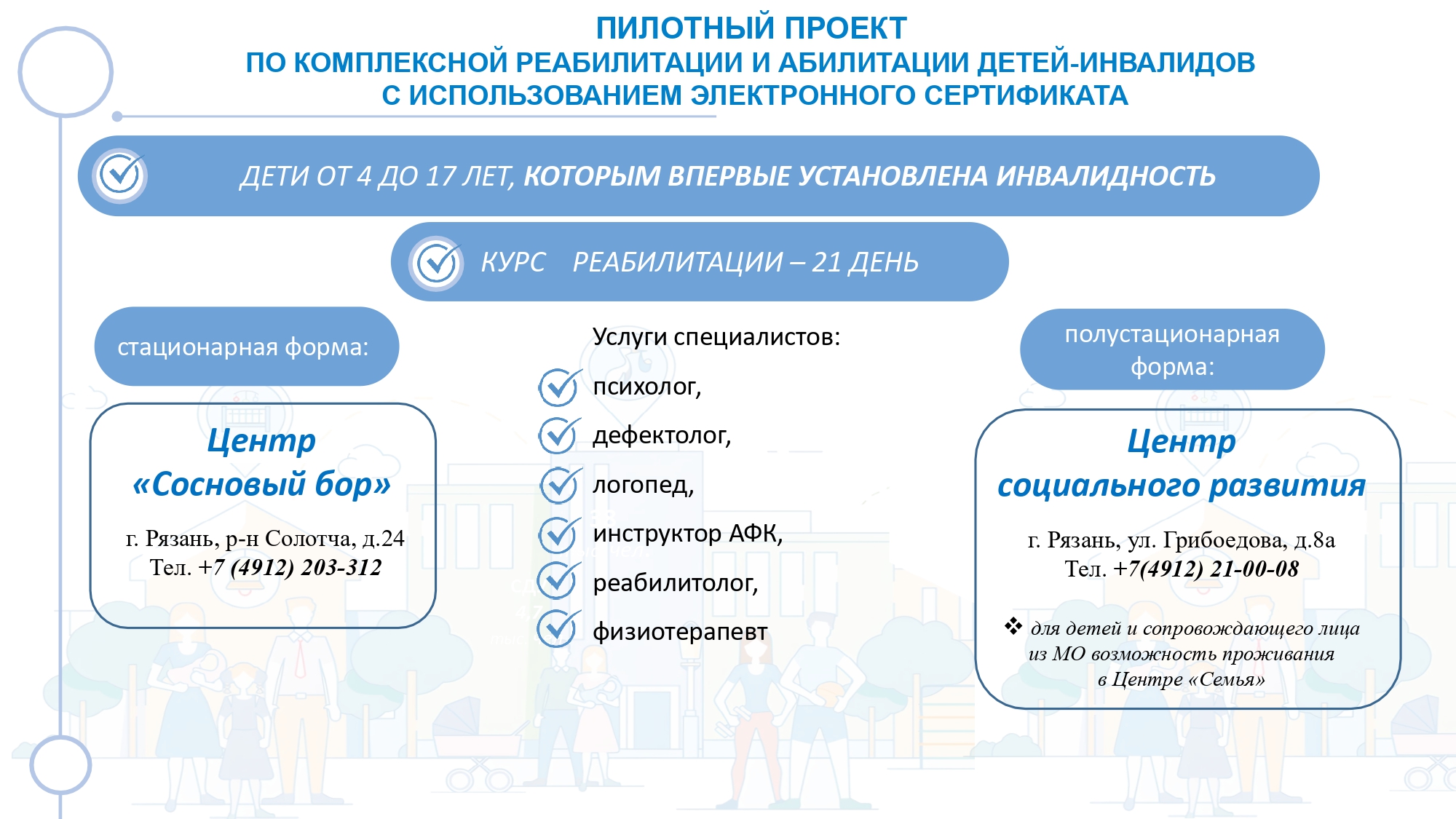 Информация для семей с детьми-инвалидами.